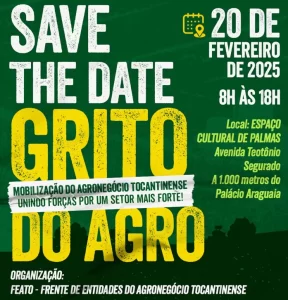 Grito do Agro: Setor agropecuário do Tocantins apresenta pautas ao Governo do Estado
