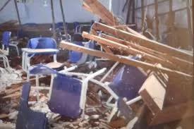 Teto de sala de aula desaba em escola de Colinas e alunos ficam feridos