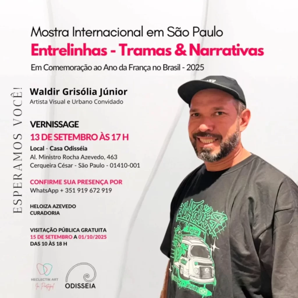Mostra Internacional “Entrelinhas: Tramas & Narrativas, tem a participação do artista grafiteiro Waldir Grisolia