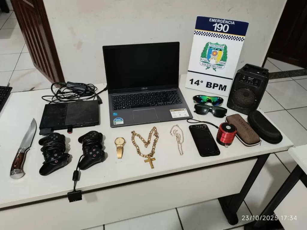 PM prende suspeito de furtos e detém casal que recebia produtos roubados em Colinas