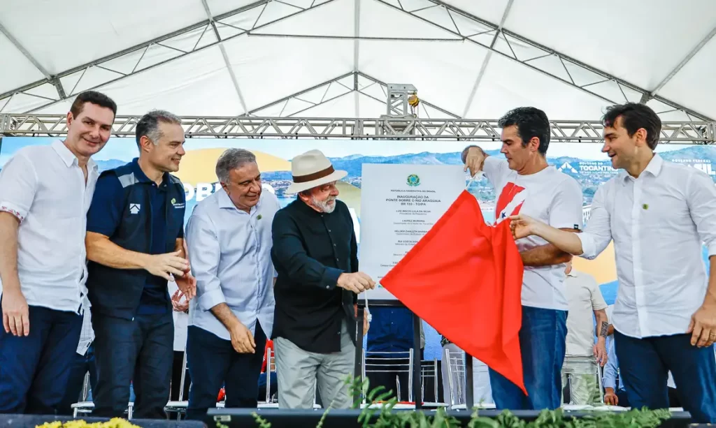 Ponte de Xambioá é inaugurada com presença de Lula, ministros e autoridades estaduais; obra altera fluxo logístico entre Tocantins e Pará