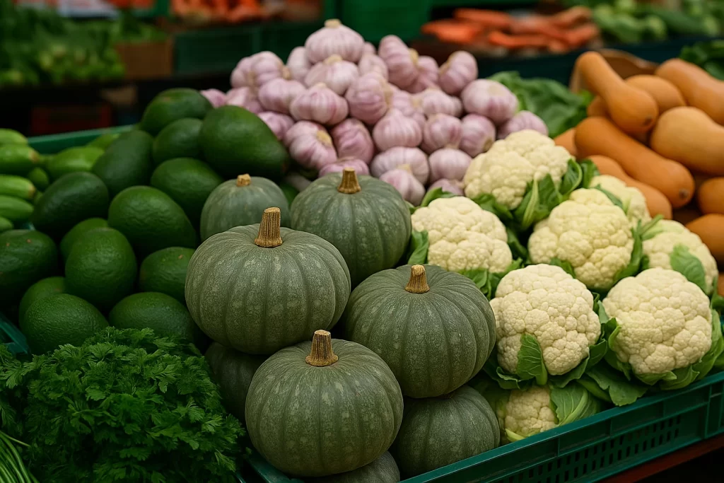 Ceasas e supermercados: quanto custam abóbora, abacate, couve-flor, salsa e alho nesta semana