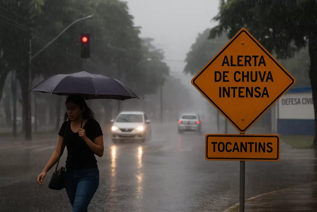 Chuva intensa acende alerta e muda previsão no Tocantins