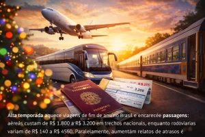 Alta temporada eleva preços de passagens e expõe falhas no transporte no fim de ano