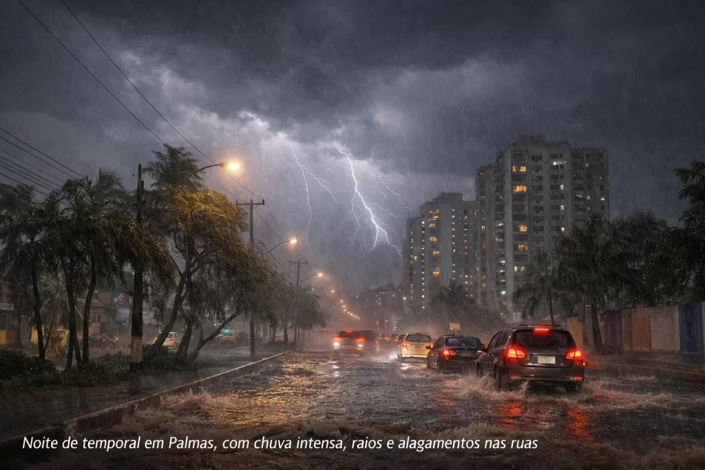 Tocantins enfrenta chuvas e risco de temporais no fim de ano com alertas do INMET