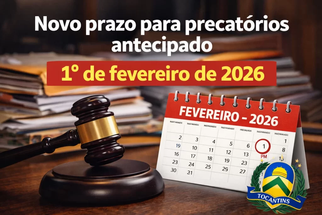 Novo prazo para precatórios antecipa data-limite e pressiona processos no Tocantins