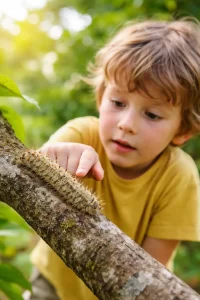 Lagartas podem causar acidentes graves em crianças: riscos, sintomas, atendimento e prevenção
