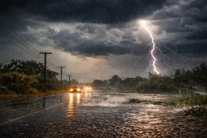 Zona de Convergência do Atlântico Sul mantém Tocantins sob alerta vermelho para chuvas intensas e risco de alagamentos