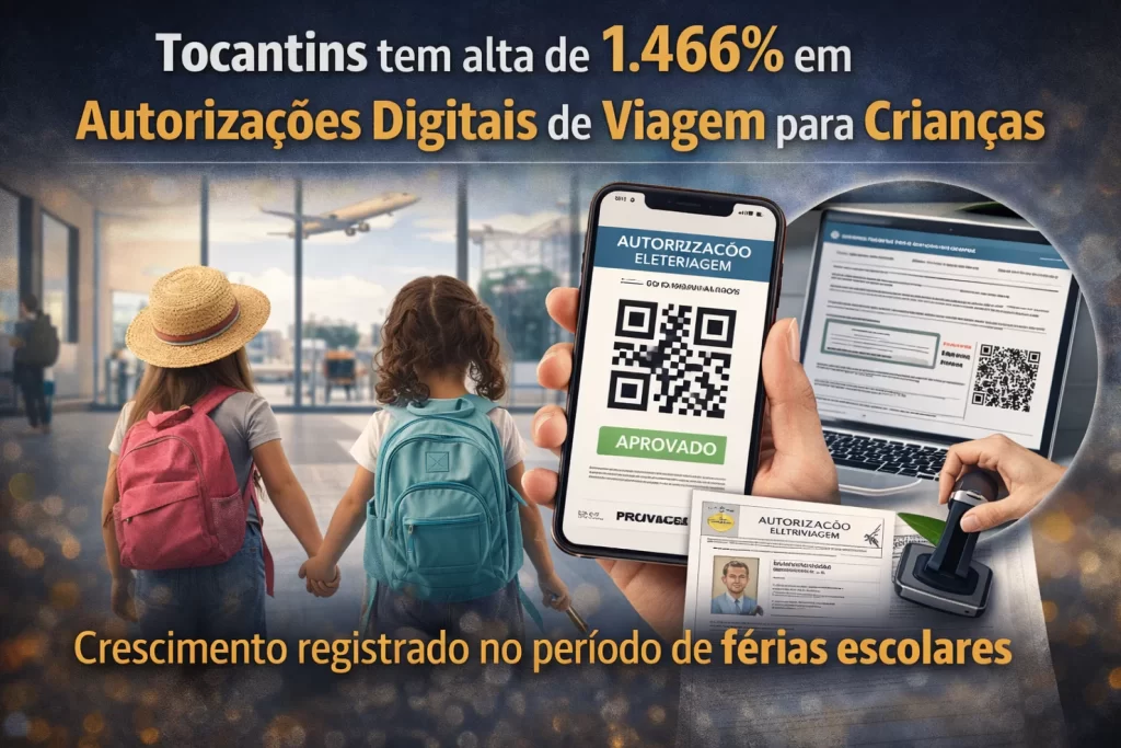 Tocantins registra salto de 1.466% em autorizações digitais de viagem