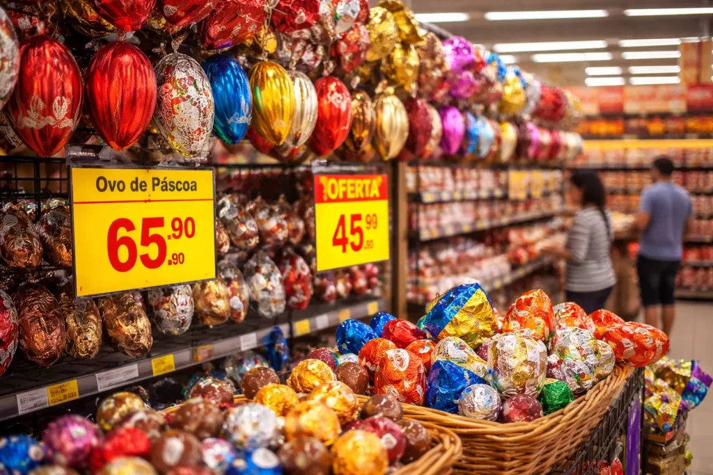 Páscoa de 2026 chega com chocolate ainda caro, e famílias adaptam tradição ao orçamento