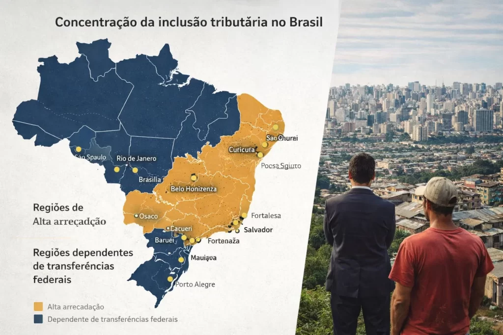 ranking IBPT municípios arrecadação, desigualdade fiscal Brasil, cidades que mais arrecadam impostos, concentração tributária Brasil, federalismo fiscal Brasil, economia municipal brasileira