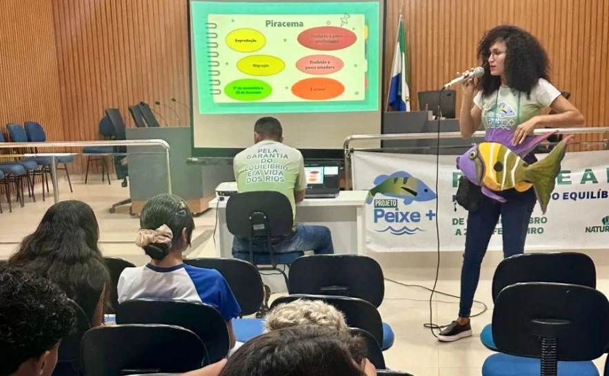 Naturatins inicia nova etapa do Projeto Peixe + e leva conscientização sobre período de defeso para alunos do Estado