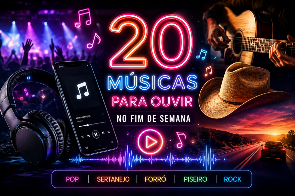 Do pop global ao sertanejo: as 20 músicas que o Diário Tocantinense escolheu para ouvir neste fim de semana