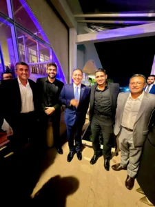 Coronel Barbosa participa de cerimônia de posse de Nunes Marques no TSE e confraterniza com Flávio Bolsonaro ao lado de Henrique e Juliano