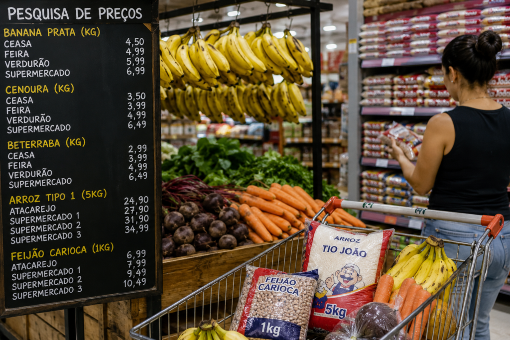 Da Ceasa ao supermercado: banana, arroz, feijão, cenoura e beterraba seguem pressionando o orçamento das famílias no Tocantins