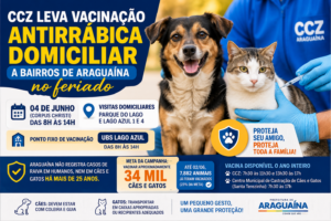 Feriado vira oportunidade para vacinar pets: Araguaína intensifica combate à raiva com visitas casa a casa