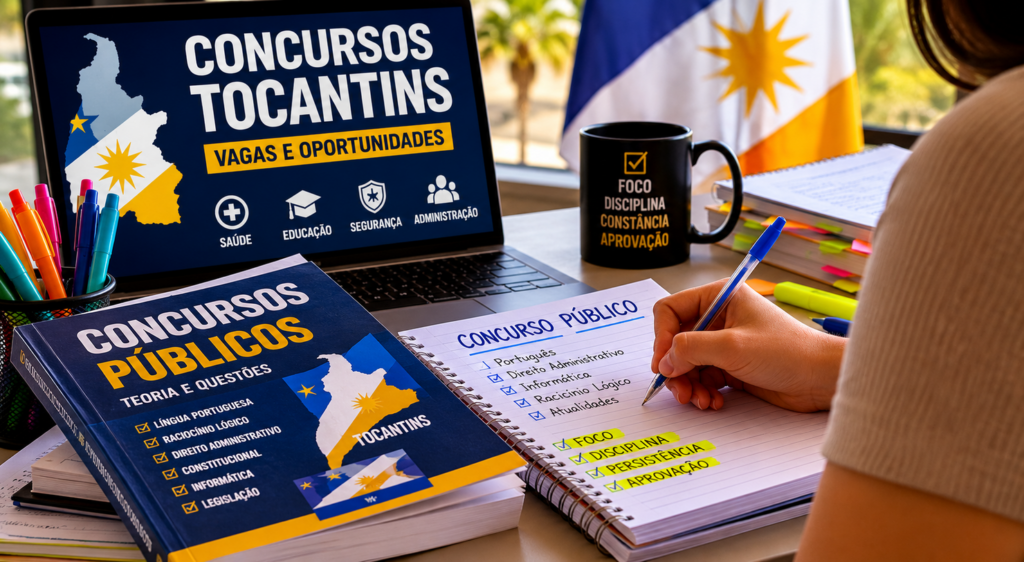 Tocantins vive corrida por concursos públicos e pode abrir mais de 15 mil vagas; veja onde estão as oportunidades