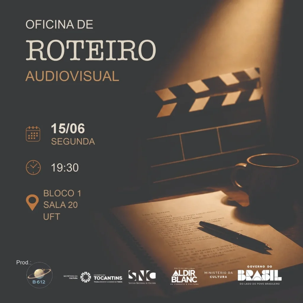 Projeto de Formação em Audiovisual encerra atividades com oficina gratuita de roteiro na UFT
