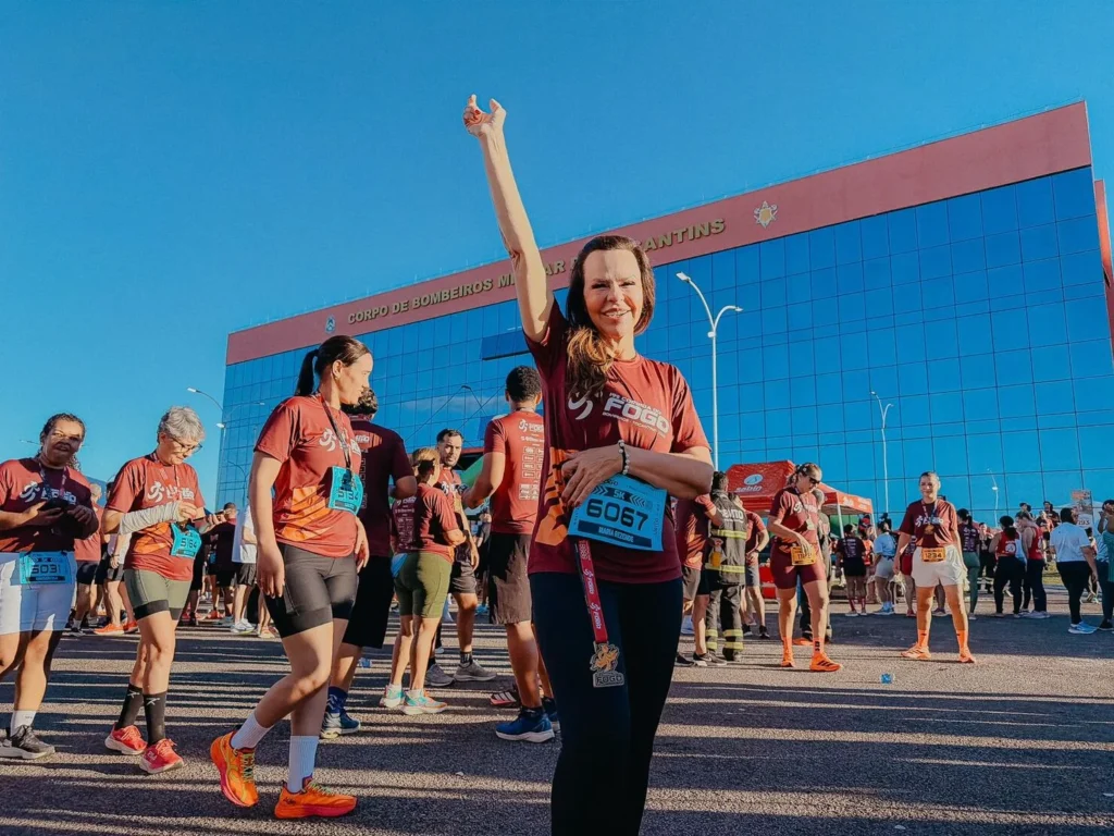 Senadora Professora Dorinha participa da 19ª Corrida do Fogo e destaca apoio às forças de segurança e ao esporte