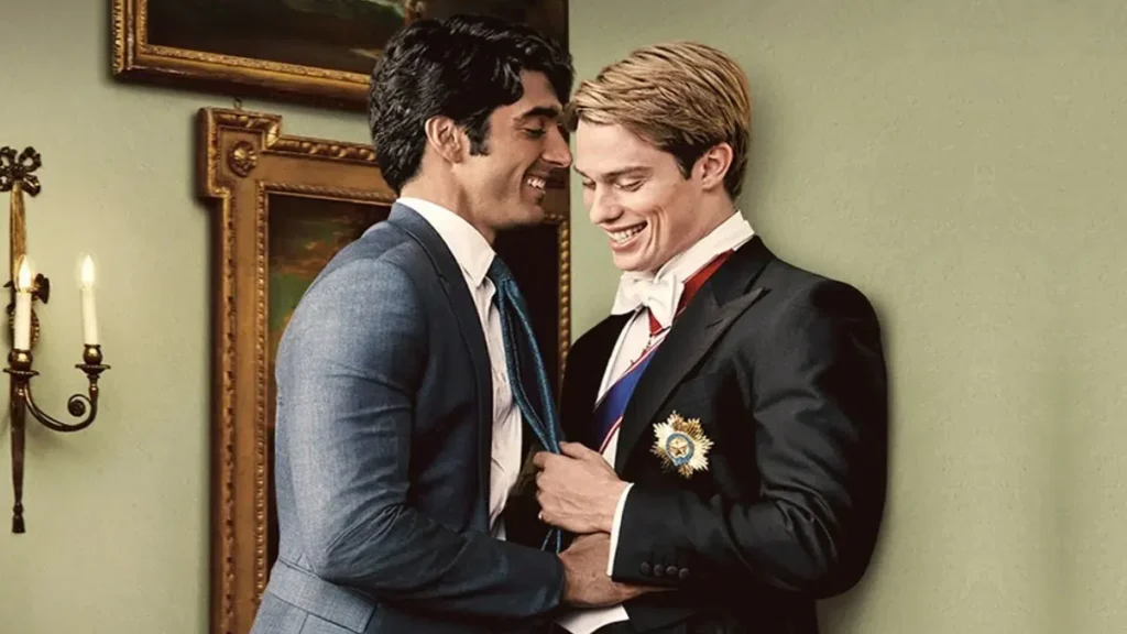 “Estávamos sempre mantendo o ritmo”, diz Nicholas Galitzine; Taylor Zakhar Perez brinca: “Só falo com ele de novo se tiver sequência” sobre filme sangue vermelho branco e azul