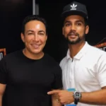 Thiago Capixaba e o empresário Nelinho Miranda no evento dos 136 anos de Cariacica