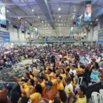 Centro de Convenções recebe grande público em ato com Vicentinho, Amélio e Alexandre Guimarães