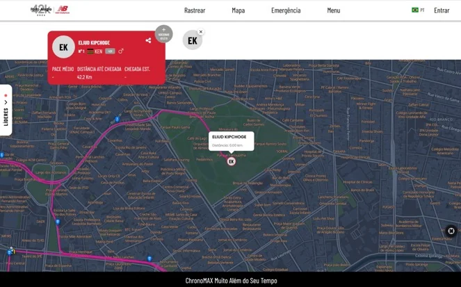 Tecnologia da ChronoMAX permite acompanhar atletas em tempo real na New Balance 42K Porto Alegre 2026