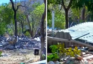Máquinas começam a derrubar casas em chácaras às margens da Usina de Lajeado após decisão judicial