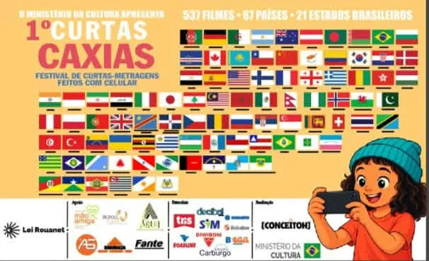 Festival Internacional de Curtas Caxias recebe 537 filmes de 67 países e celebra a força do cinema feito pelo celular