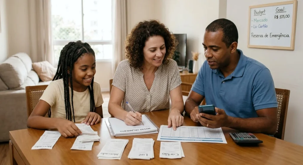 Organização financeira ajuda famílias a planejar despesas e lidar com imprevistos