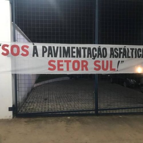 Comunidade se mobiliza e faz um abaixo assinado em prol do asfalto que nunca chega ao Bairro Setor Sul em Colinas