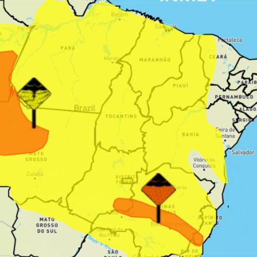 Alerta de chuvas com perigo em potencial no Tocantins é emitido pelo INMET