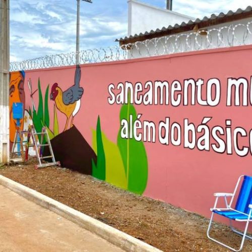 Artista transforma muro da BRK em galeria de arte ao ar livre em Paraíso do Tocantins