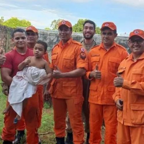 Em Araguaína, criança de trÃªs anos é resgatado pelos Bombeiros após cair em fossa de 12 metros