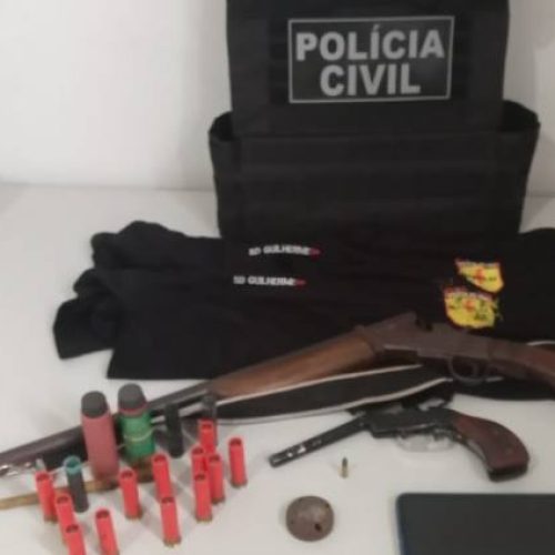 Polícia Civil prende dezenas de munições e arma de fogo em Palmeirópolis