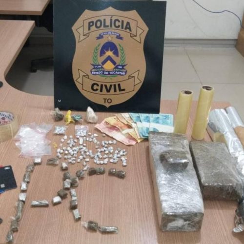 Polícia Civil prende casal com mais de 2 kg de maconha e crack em Araguaína