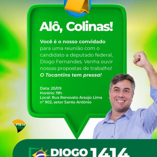 Diogo Fernandes mobiliza comunidade Santo Antônio, em Colinas nesta quarta, 21 para reunião política