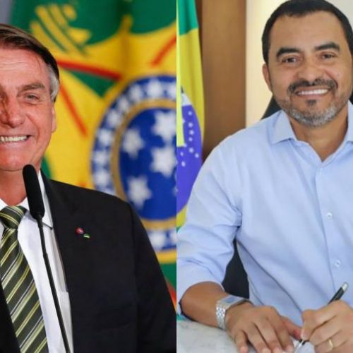 Ao lado de Gaguim, Bolsonaro pede apoio de Wanderlei Barbosa para disputa no segundo turno