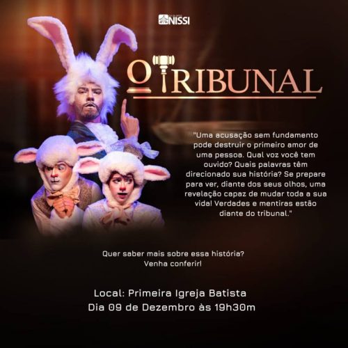 Peça de teatro 'O tribunal' acontece nessa sexta-feira (9) em Colinas; confira