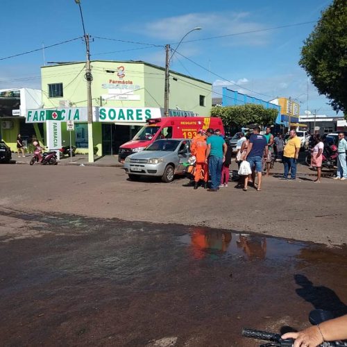 Acidente em avenida movimentada na cidade de Colinas deixa motociclista ferido