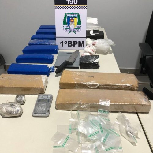 PM intercepta e apreende trio com droga avaliada em R$ 200 mil reais