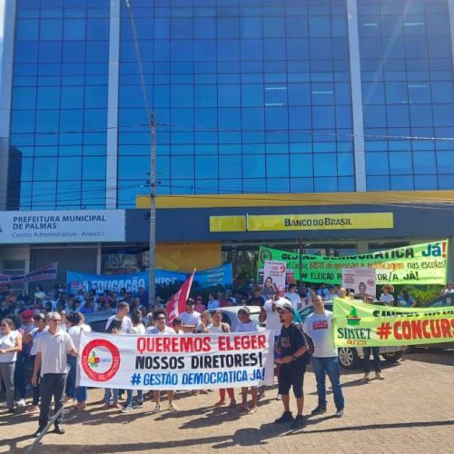 Sintet adere Ã  Greve Nacional da Educação e faz manifestação em Palmas e em várias outras cidades do estado