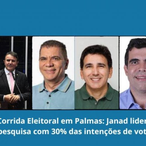 Corrida Eleitoral em Palmas: Janad lidera pesquisa com 30% das intenções de voto, seguida por Eduardo Siqueira com 21,8%