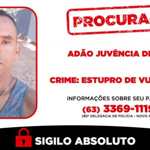 Homem investigado por estupro de vulnerável é procurado pela Polícia Civil do Tocantins