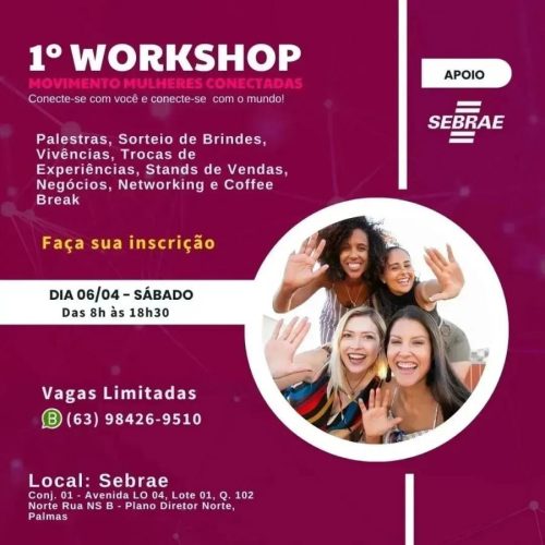 Contagem regressiva para o Workshop Movimento Mulheres Conectadas!