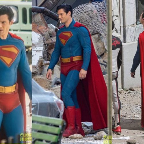 Novas imagens de set mostram novo uniforme ousado do Superman de David Corenswet