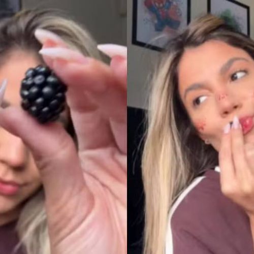 Hariany Almeida causa polÃªmica ao usar amora em tutorial de maquiagem