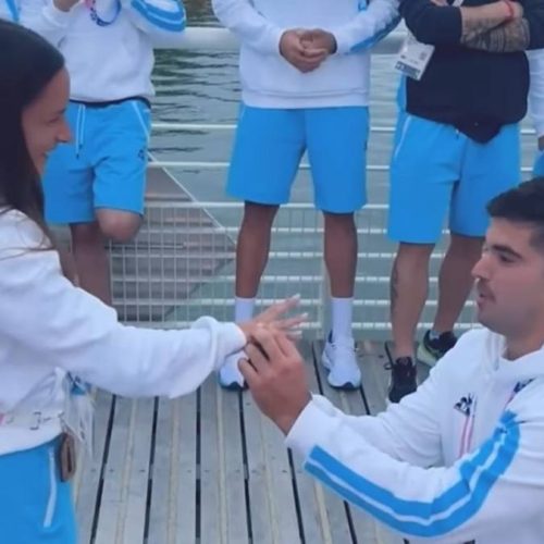 Atleta argentino faz pedido de casamento na Vila Olímpica de Paris