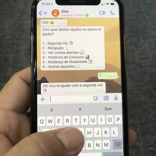 Assistente virtual da Energisa, oferece atendimento 24 horas pelo WhatsApp