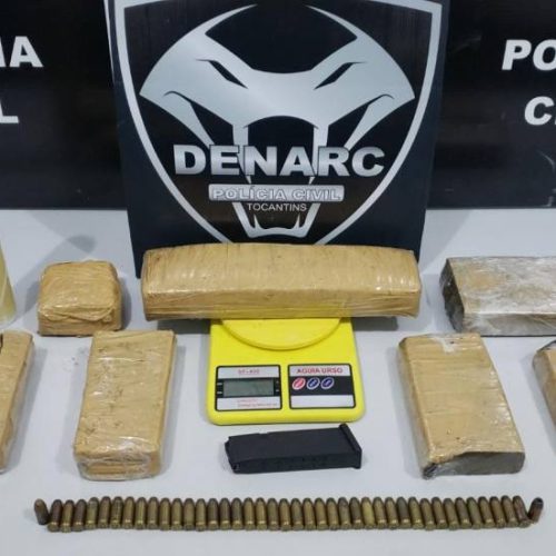 PolÃÂ­cia Civil apreende 5 quilos de maconha e prende dois traficantes na RegiÃÂ£o Sul de Palmas